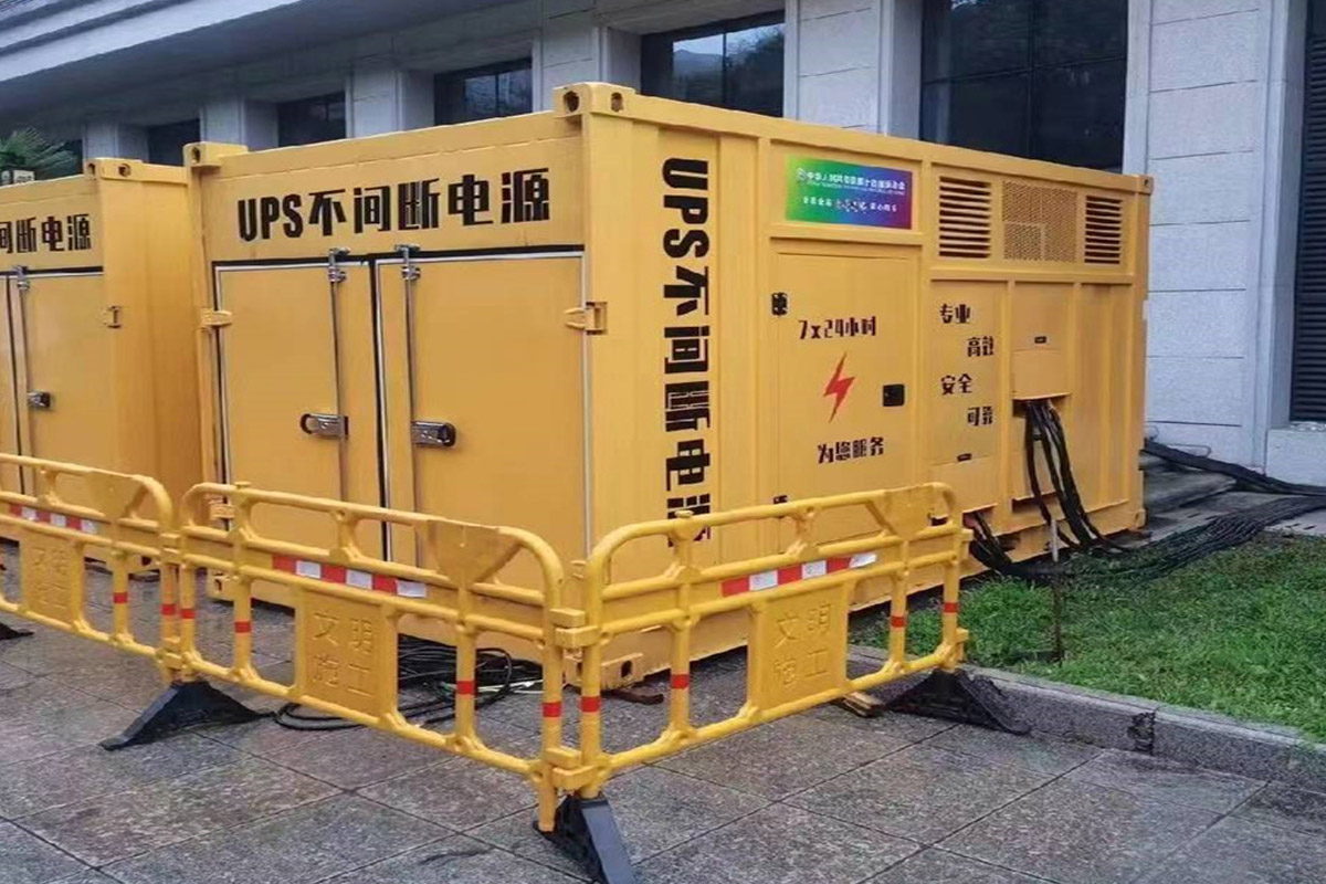 太原发电机租赁施工现场