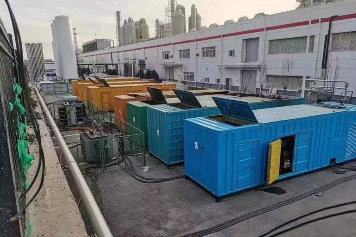 太原发电机租赁施工现场